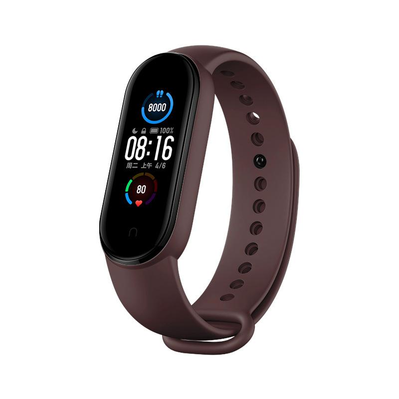Bratara Fitness inteligenta sport Fitpro Band M5 Frecventa cardiaca presiune arteriala monitorizare oxigen ecran color,Somn,Maro