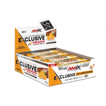Cutie 12 batoane Amix Exclusive Protein Bar Ciocolata Cu Portocale 1.020 Kg Cutie 12 batoane Amix Exclusive Protein Bar Ciocolata Cu Portocale 1.020 Kg