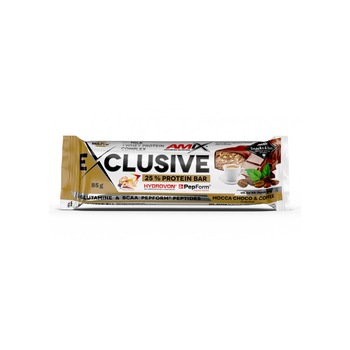 Baton Proteic Amix Exclusive Protein Bar Ciocolata Si Cafea 0.085 Kg Baton Proteic Amix Exclusive Protein Bar Ciocolata Si Cafea 0.085 Kg