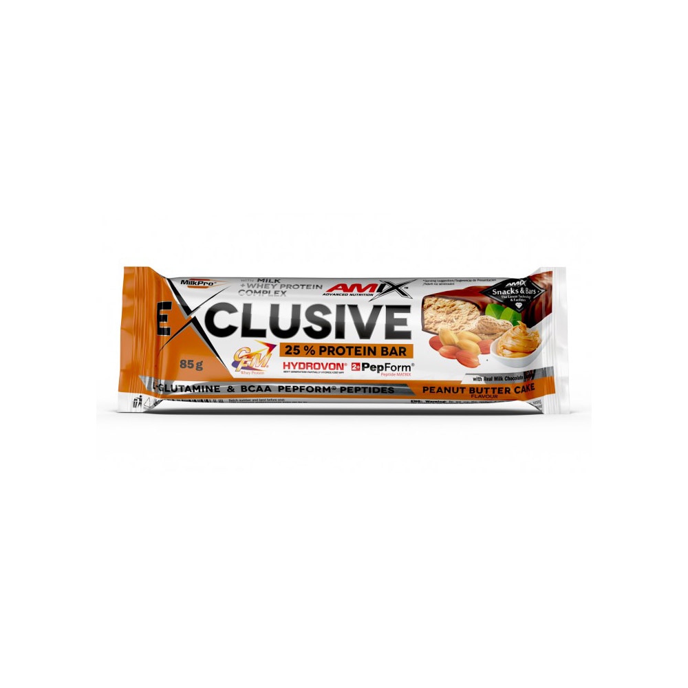 Baton Proteic Amix Exclusive Protein Bar Tort De Unt De Arahide 0.085 Kg