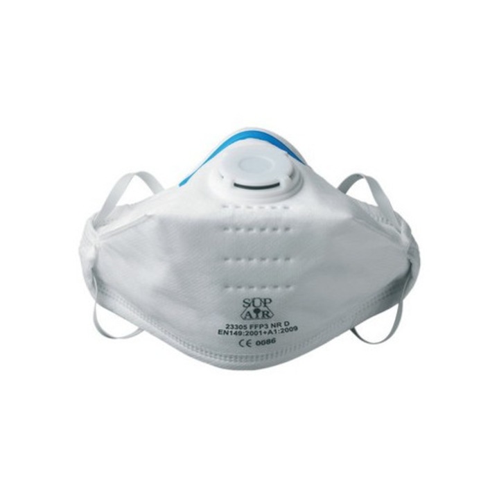 Masca de protectie respiratorie FFP3, Coverguard, cu valva, Certificate CE 2797