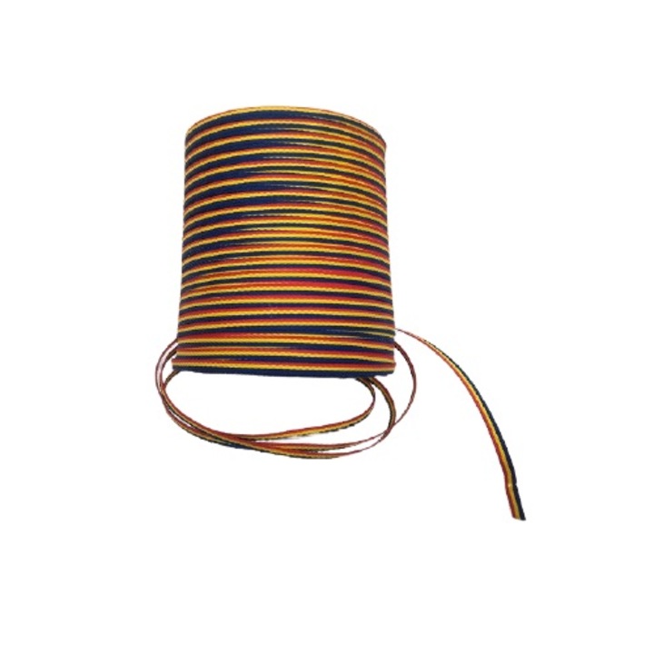 Rola de panglica tricolora latime 5 mm, lungime 100m