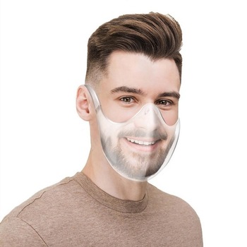 Masca protectie faciala nas gura pentru Barbati, Neo Half Man, transparenta, usoara, dezinfectabila, reutilizabila, fashion Masca protectie faciala nas gura pentru Barbati, Neo Half Man, transparenta, usoara, dezinfectabila, reutilizabila, fashion