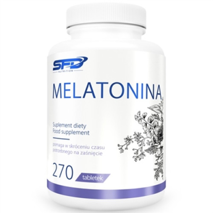 SFD Melatonin (1 mg) étrendkiegészítő alvászavarok és álmatlanság kezelésére, 270 tabletta / doboz