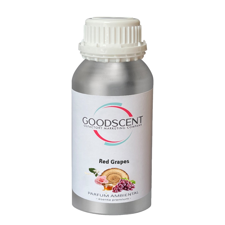 Esenta Premium Good Scent, 500 ml, aroma Red Grapes, pentru aparate / dispozitive / sisteme de parfumare prin atomizare / nebulizare