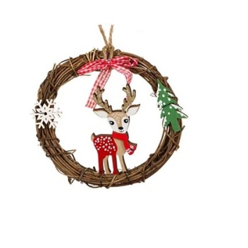 Coronita mica decorativa din lemn ren, 15 cm Coronita mica decorativa din lemn ren, 15 cm