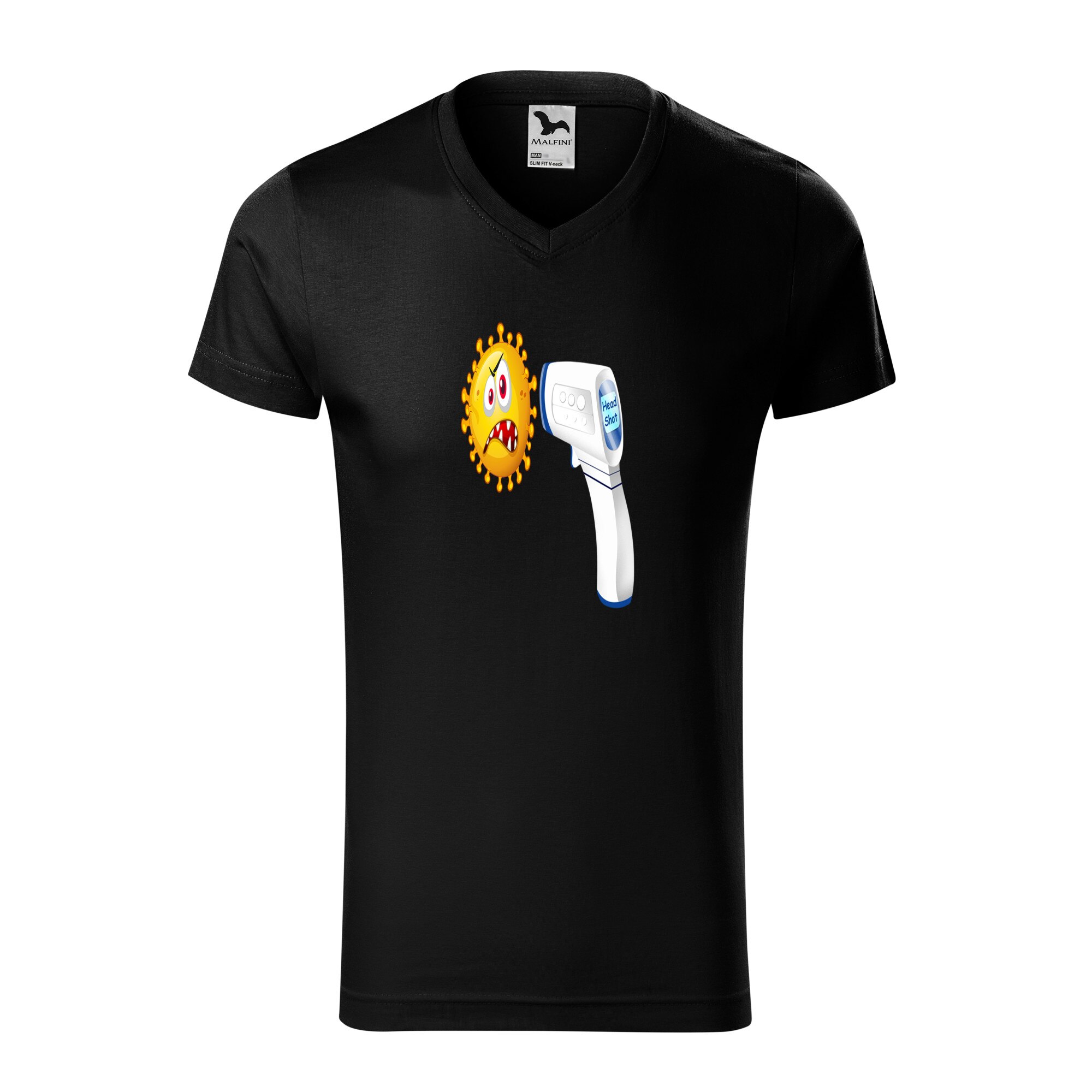 Tricou barbati, Malfini, Headshot, Negru, 2XL