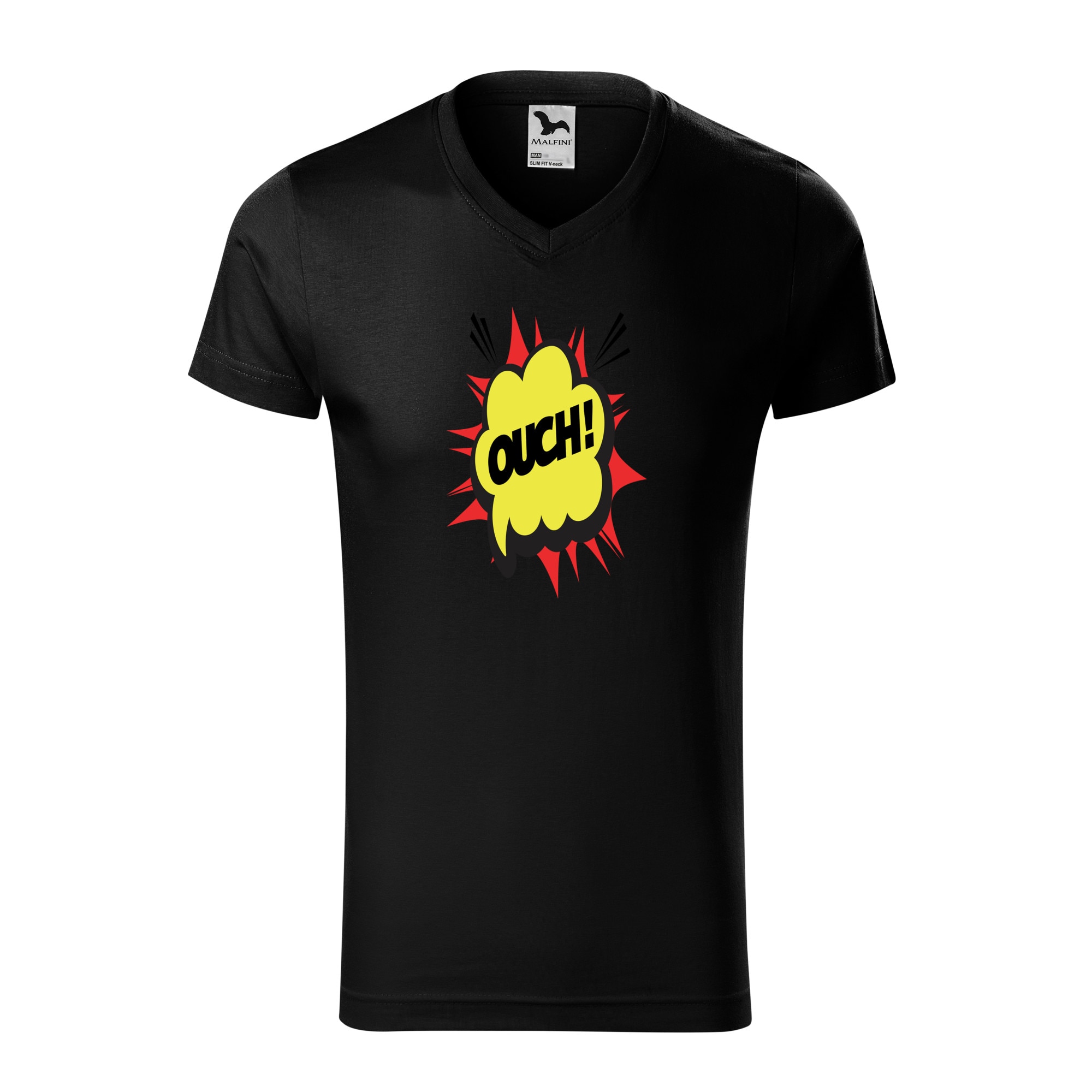 Tricou barbati, Malfini, Comic Ouch, Negru, 2XL