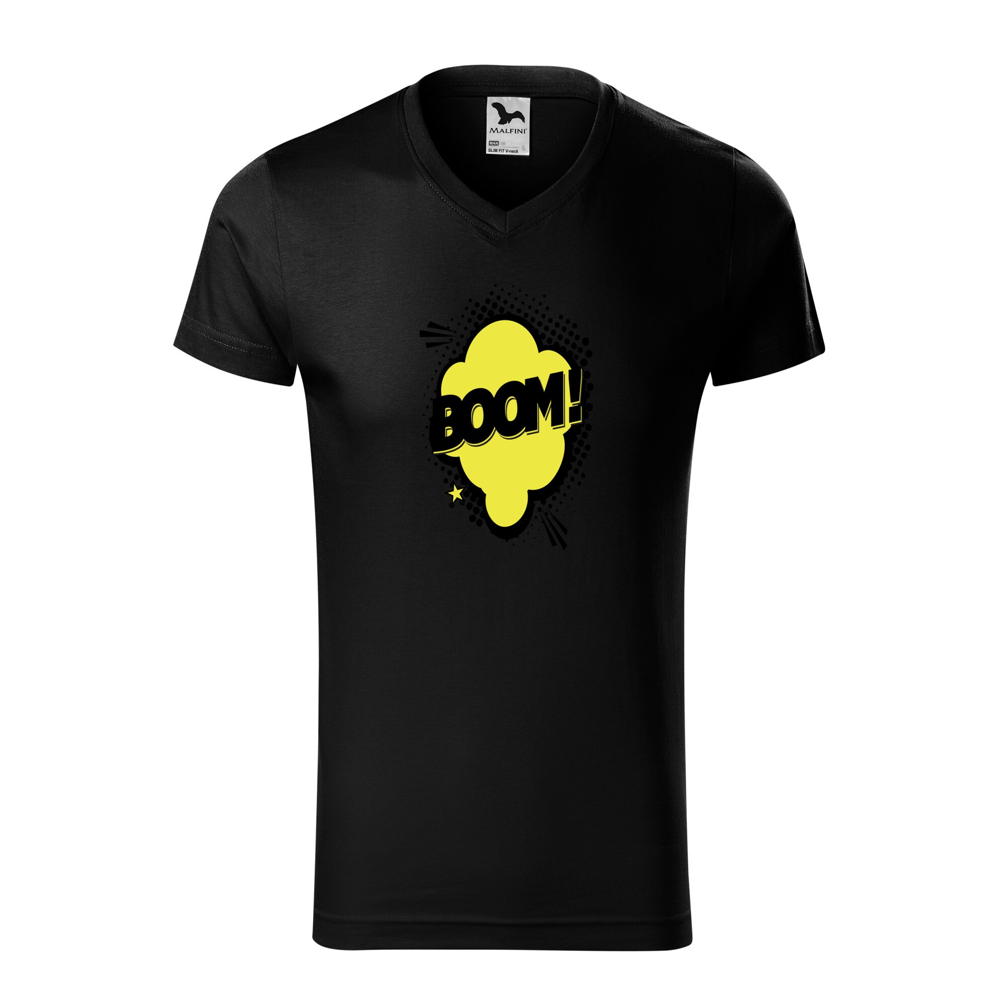 Tricou barbati, Malfini, Comic Boom Explosion, Negru, 2XL
