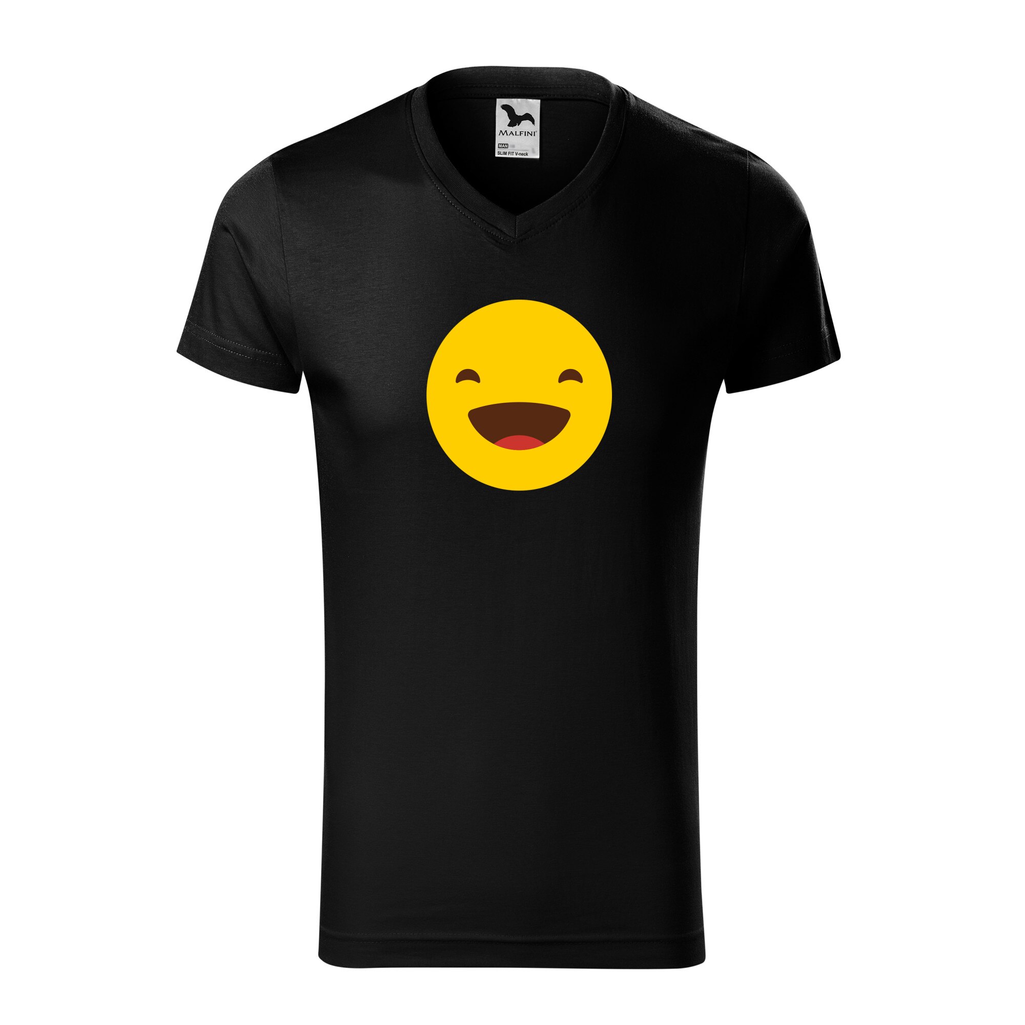 Tricou barbati, Malfini, Emoji Smile Mouth Open, Negru, L