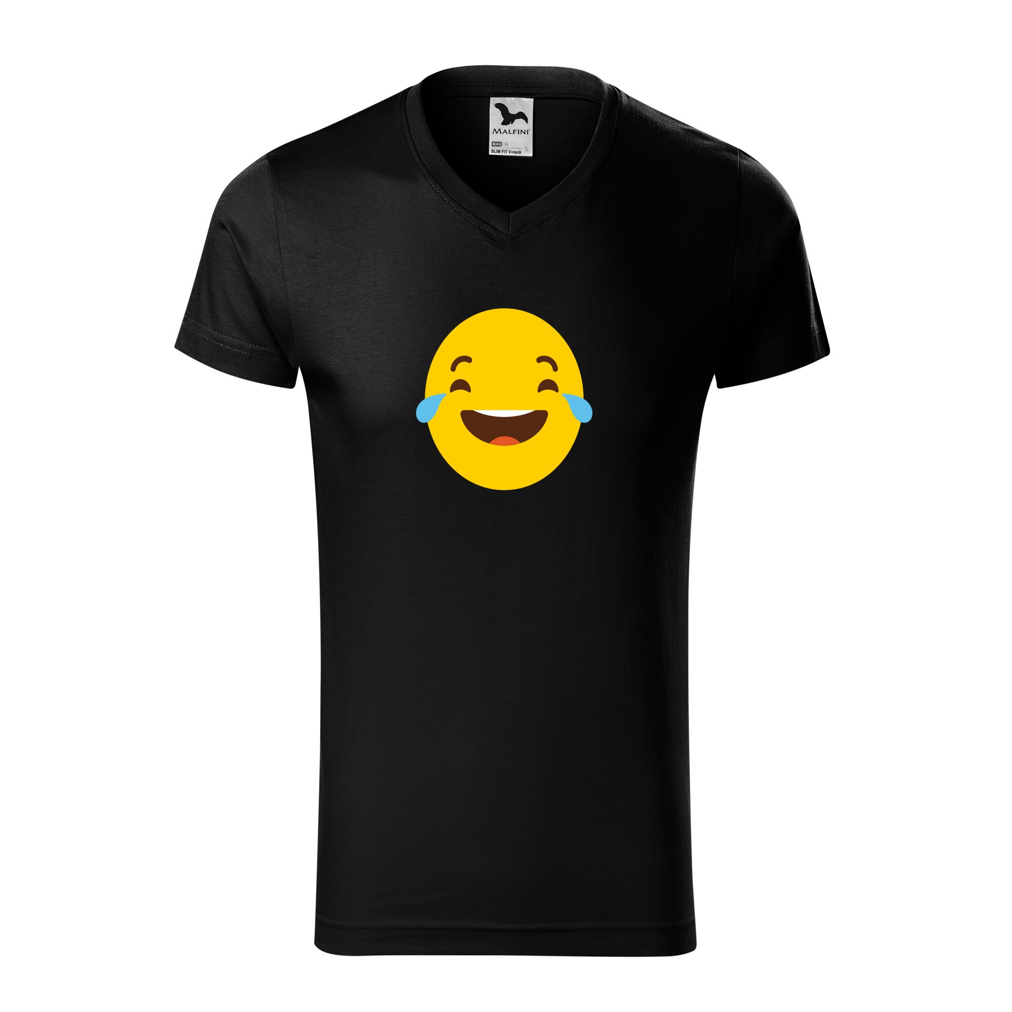 Tricou barbati, Malfini, Emoji Laughing with Tears, Negru, S