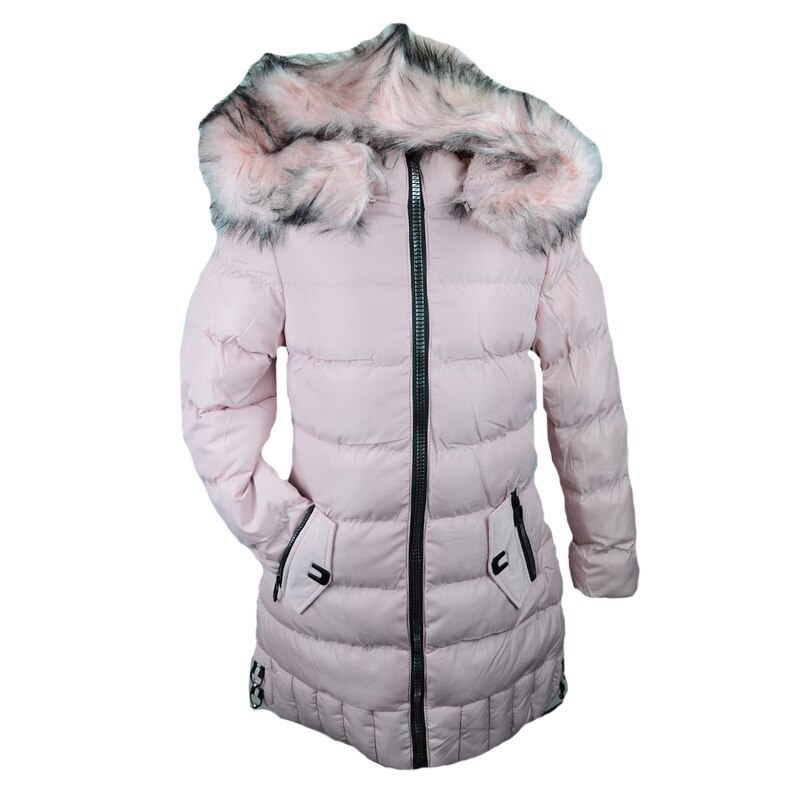 Geaca imblanita pentru fete Happy House KK568, Roz