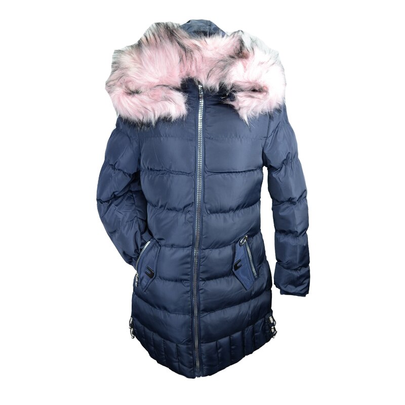 Geaca imblanita pentru fete Happy House KK568B, Bleumarin