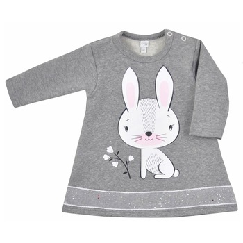 Rochie pentru fete Koala Kroliczek 05-193, Gri, 80 Rochie pentru fete Koala Kroliczek 05-193, Gri, 80