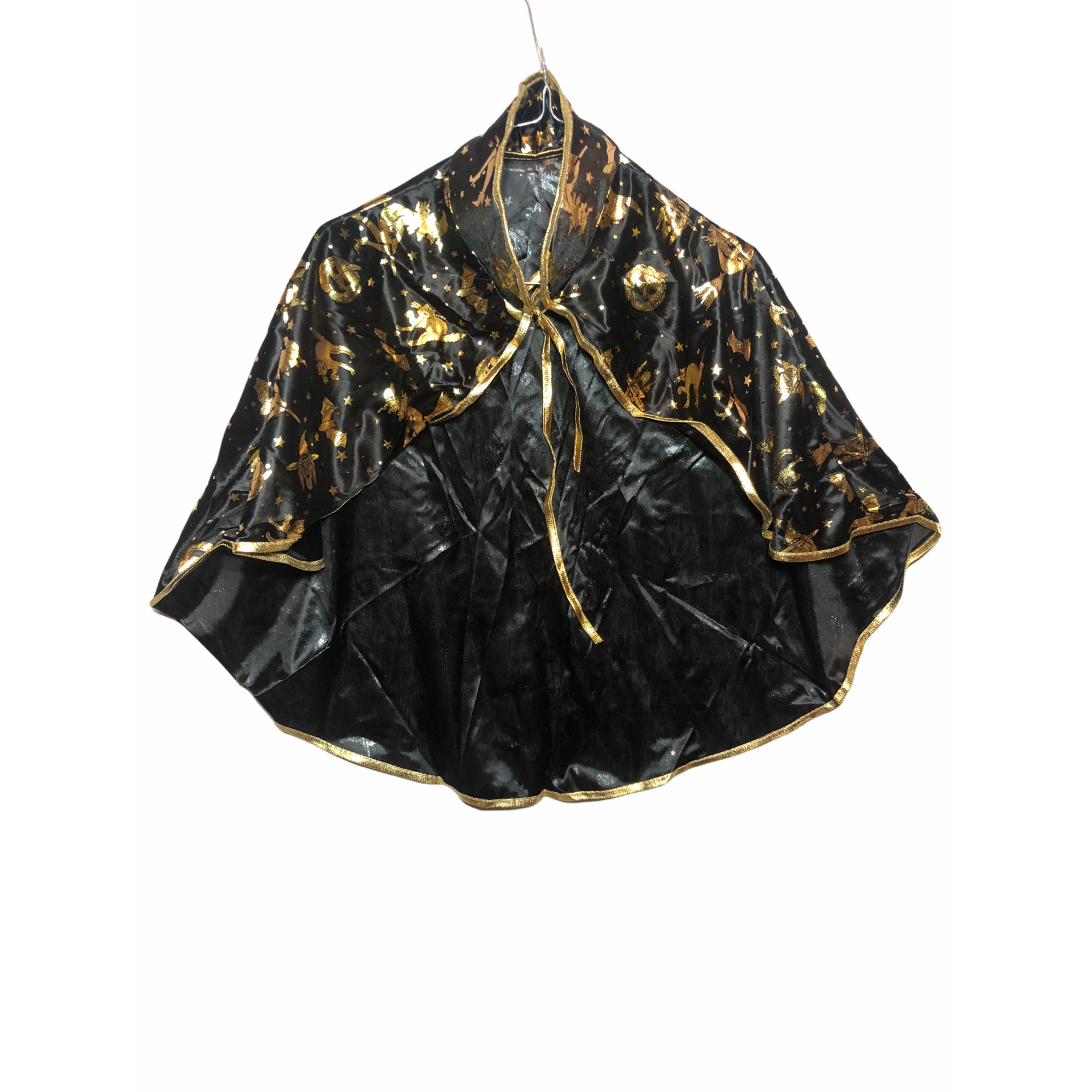Pelerina copii pentru Halloween, Atelier, Negru/Auriu, Textil, 7-10 ani