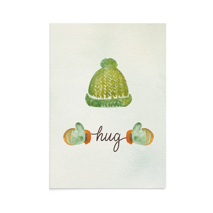 Felicitare Craciun Hug, Zizula Cards, 105 x 150 mm