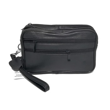 Borseta barbateasca de mana, neagra, din piele naturala neteda,14/22, magrot 139 Borseta barbateasca de mana, neagra, din piele naturala neteda,14/22, magrot 139