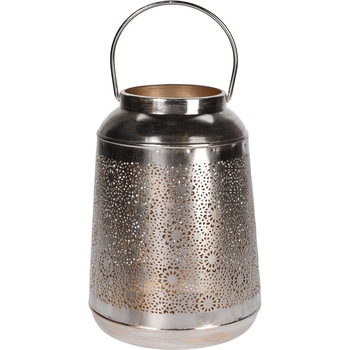 Felinar metalic, auriu antichizat, 27 cm Felinar metalic, auriu antichizat, 27 cm