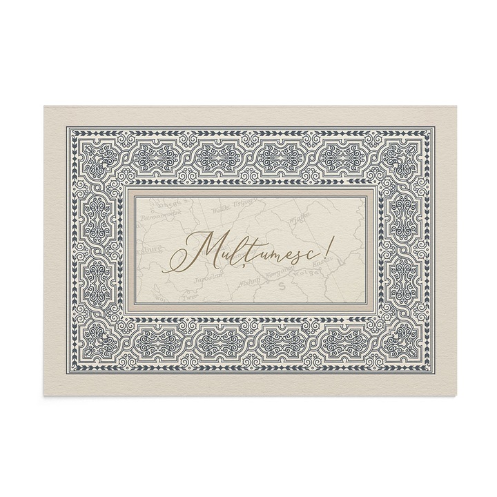 Felicitare Multumire Thank You Map Romana