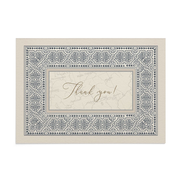 Felicitare Multumire Thank You Map Engleza