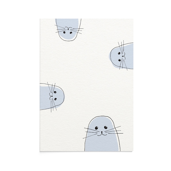 Felicitare Bebe Peeking Seals