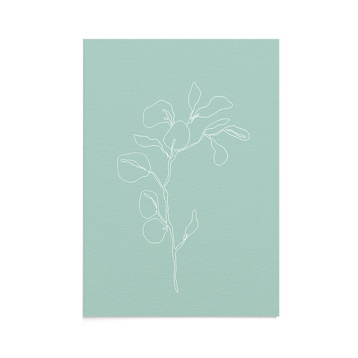 Felicitare Line Art Eucalyptus Sprout