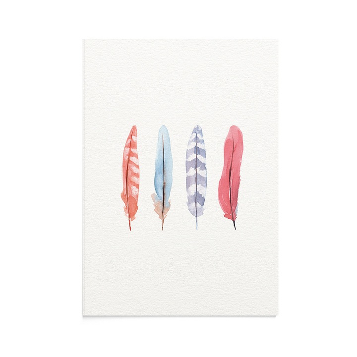 Felicitare Pastel Feathers