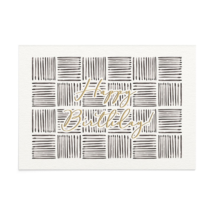 Felicitare La Multi Ani Charcoal Weave