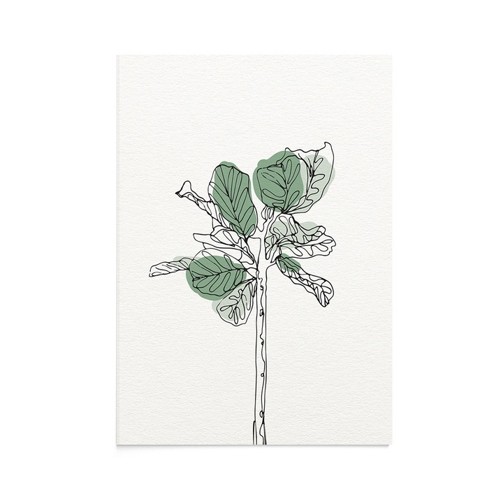 Felicitare Line Art Fig Tree