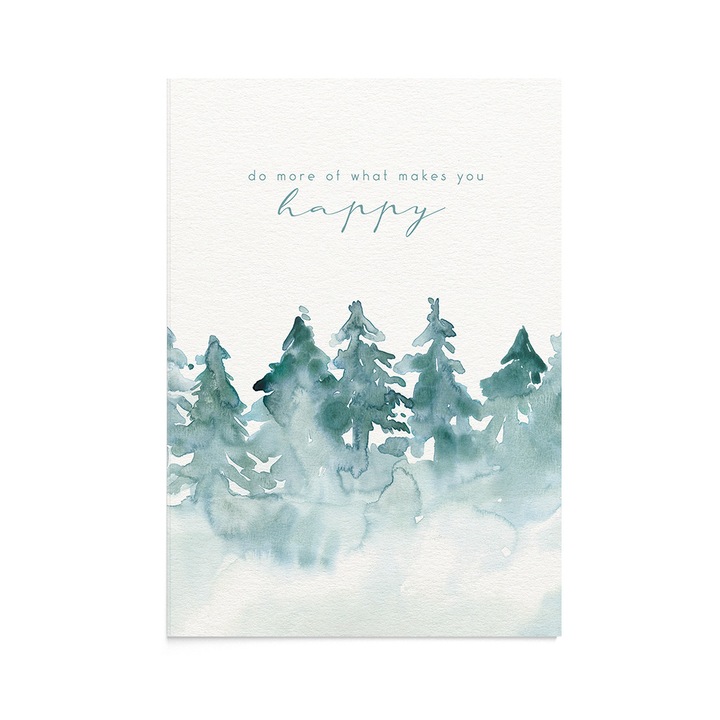 Felicitare Munte Misty Forest Quote