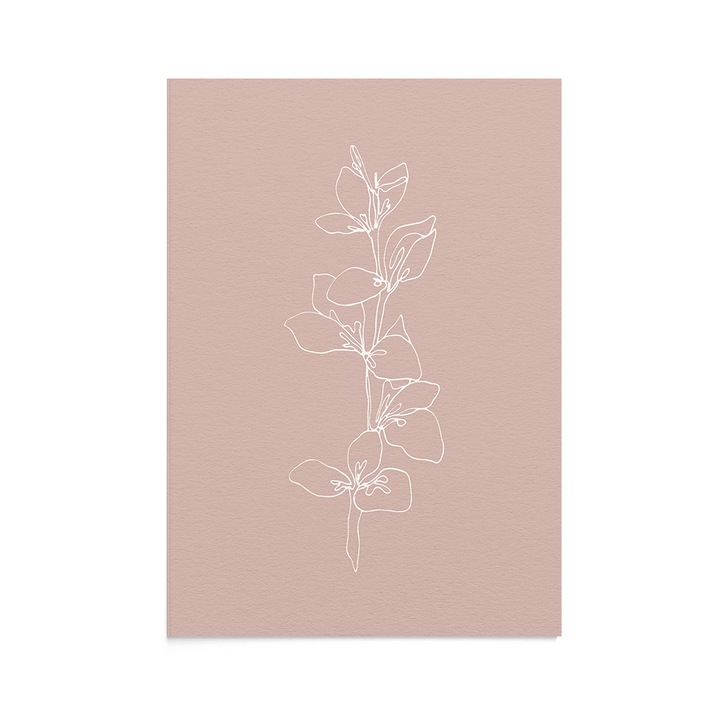 Felicitare Line Art Delicate Leaf