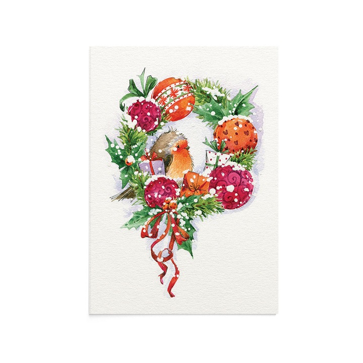 Felicitare Craciun Birdy Wreath