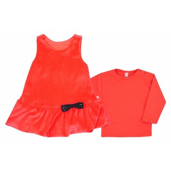Set 2 piese rochie si bluza pentru fete Koala 3882-RO, Rosu Set 2 piese rochie si bluza pentru fete Koala 3882-RO, Rosu