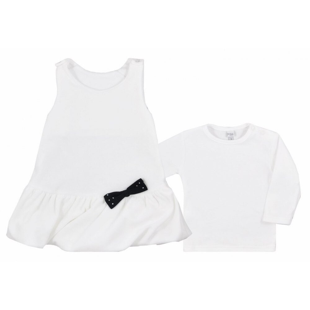 Set 2 piese rochie si bluza pentru fete Koala 3882-A, Alb