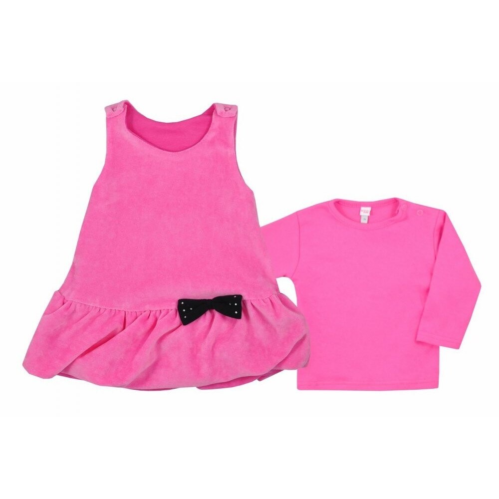 Set 2 piese rochie si bluza pentru fete Koala 3882-F, Fucsia, 74