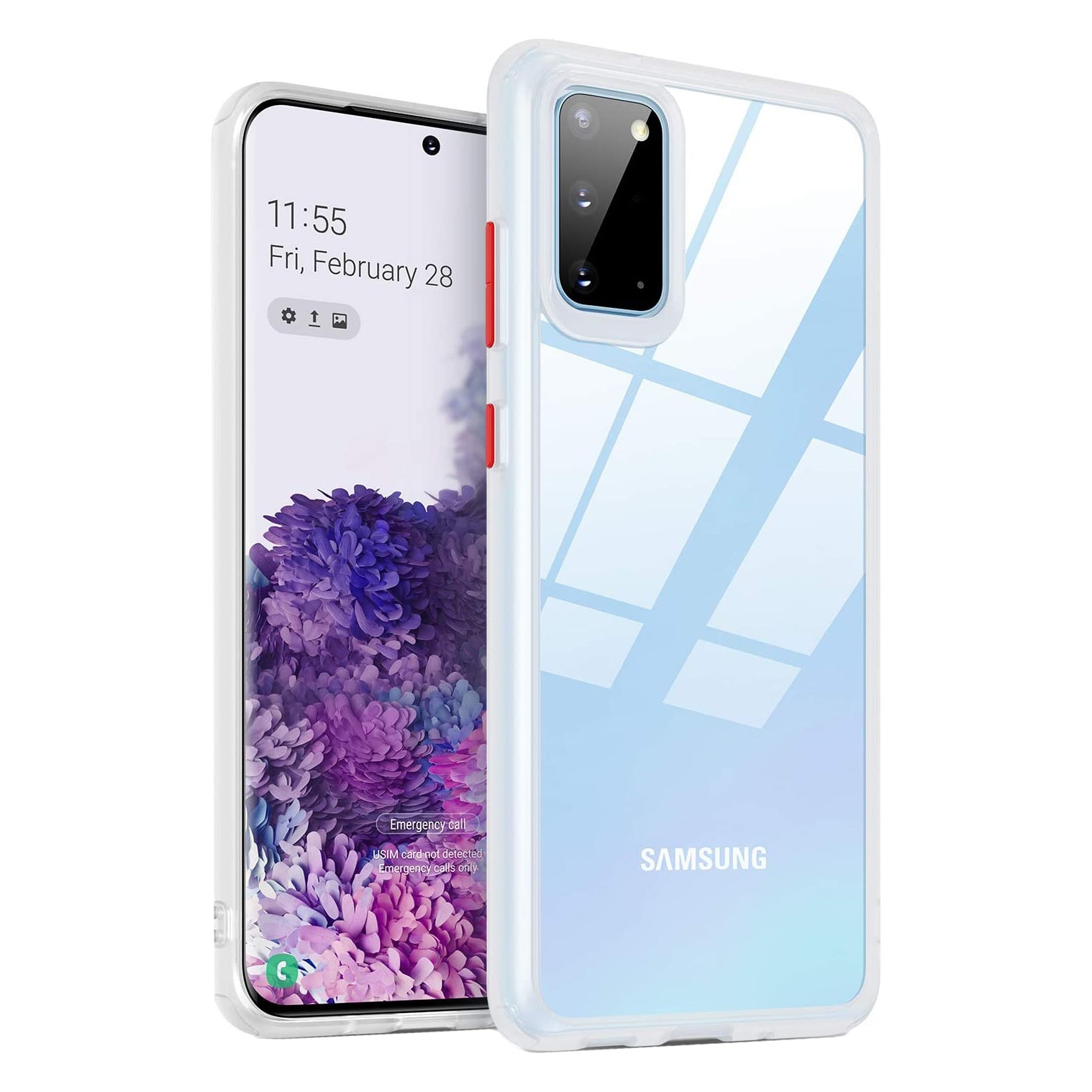 Husa Samsung Galaxy S20, MobileSmart , Hybrid ultra slim, carcasa spate Antisoc, hardcase, Alb