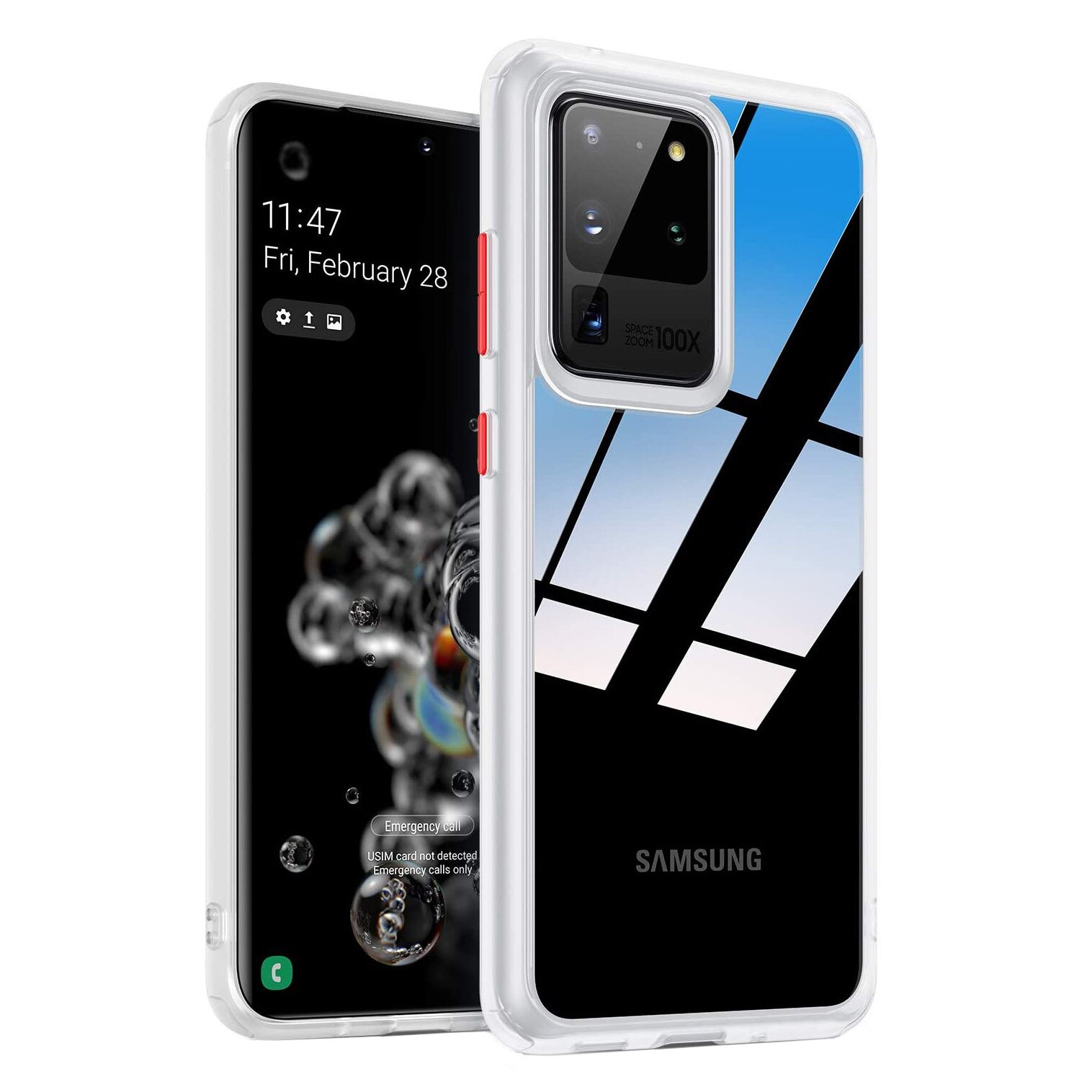 Husa Samsung Galaxy S20 ULTRA, MobileSmart , Hybrid ultra slim, carcasa spate Antisoc, hardcase, Alb
