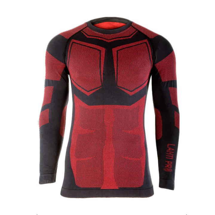 Bluza De Corp Termoactiva / Negru-rosu - 2/3xl