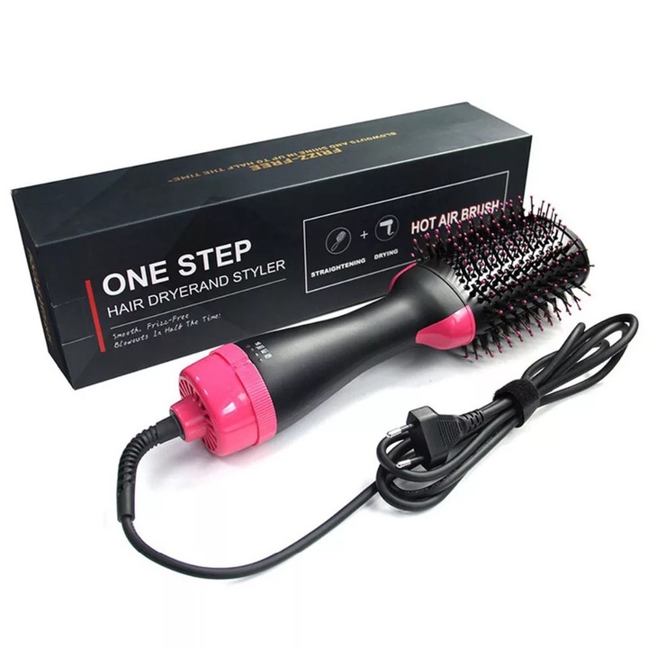 Електрическа четка за коса, Onestep 1000 W, Сушене, Изправяне, 2в1