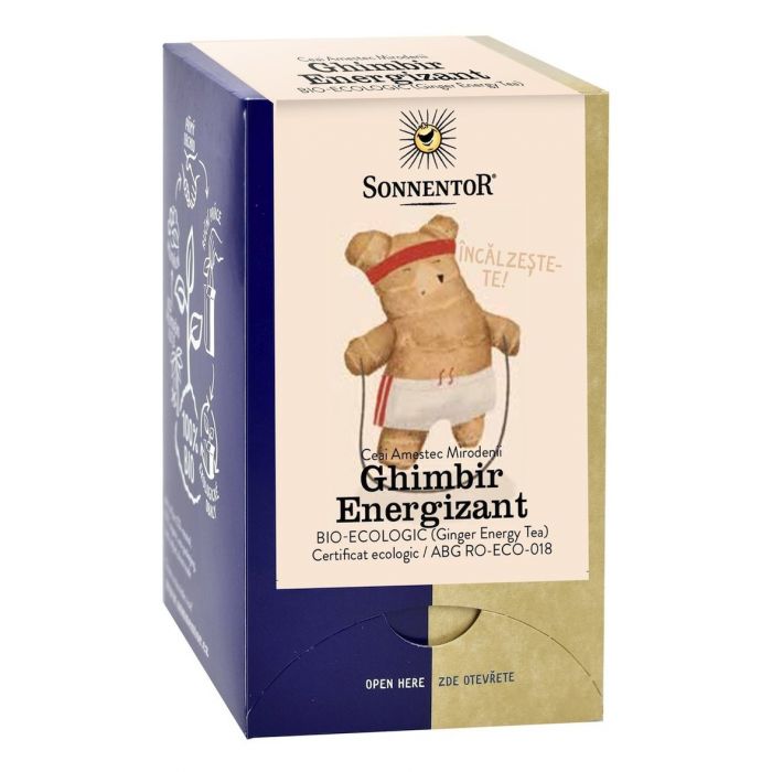 Ceai Bio, Ghimbir Energizant, 18 plicuri, Sonnentor