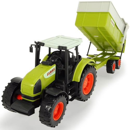 Tractor Dickie Toys Claas Ares cu Remorca