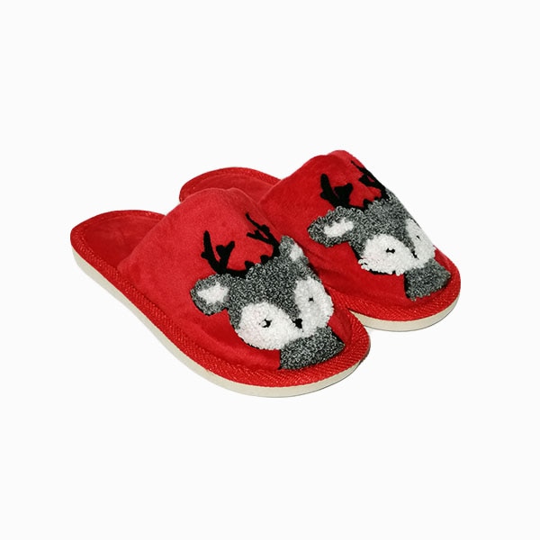 Papuci casa copii Trendd Cornito, Unisex Rosu