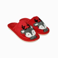 Papuci casa copii Trendd Cornito, Unisex Rosu 32-33