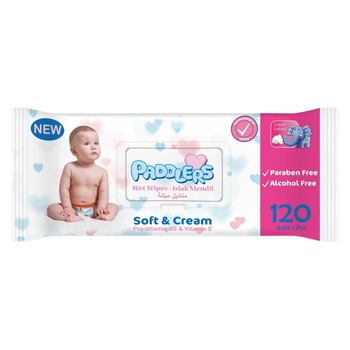 Servetele umede Paddlers, 120 buc Servetele umede Paddlers, 120 buc