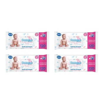 Servetele umede Paddlers, 4 pachete x 120, 480 buc Servetele umede Paddlers, 4 pachete x 120, 480 buc