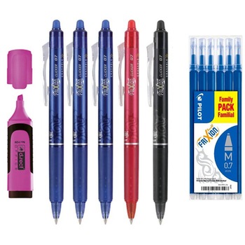 Set Pilot Frixion 0.7mm + Set 6 rezerve 0.7 mm + Textmarker D.rect Set Pilot Frixion 0.7mm + Set 6 rezerve 0.7 mm + Textmarker D.rect