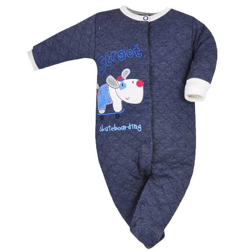 Salopeta cu maneca lunga pentru baieti Koala Street 05-789B1, Bleumarin, 74 cm