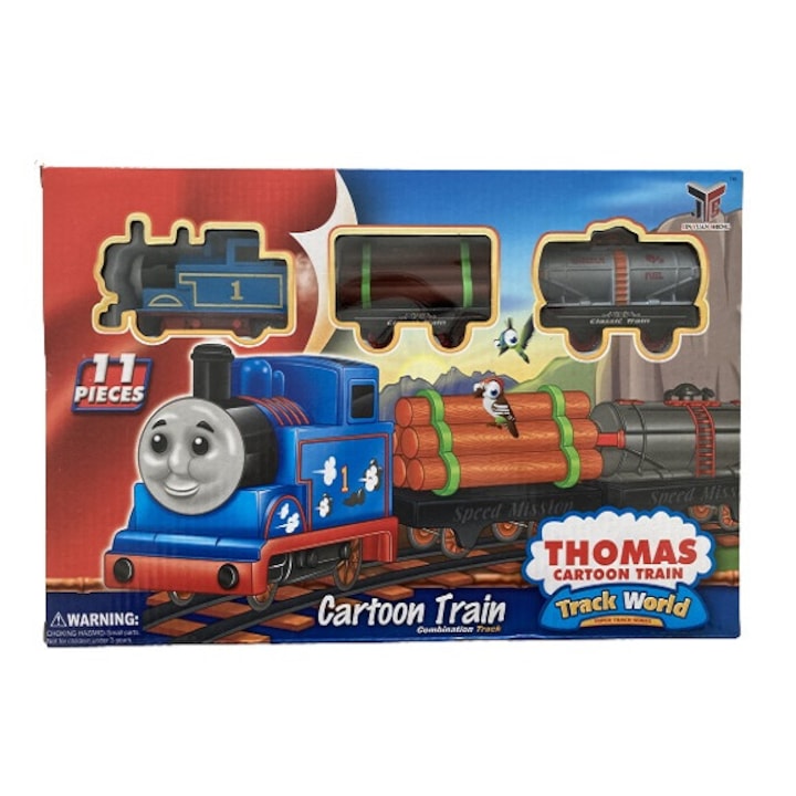 Trenulet electric tip Thomas cu sina ,3 vagoane si baterii