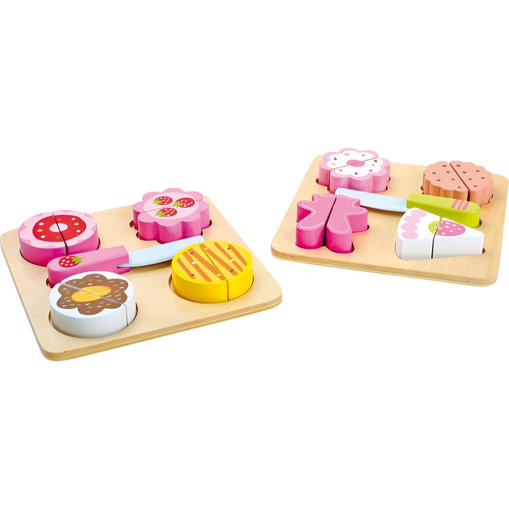 Set prajituri cu arici, 20 piese, lemn, 3 ani+