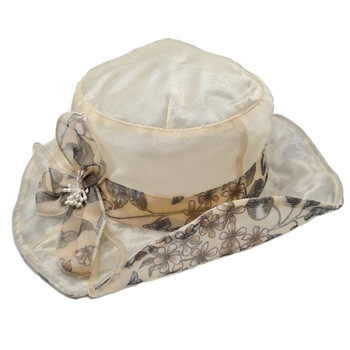 Palarie organza, Tia Accesorii, crem Palarie organza, Tia Accesorii, crem